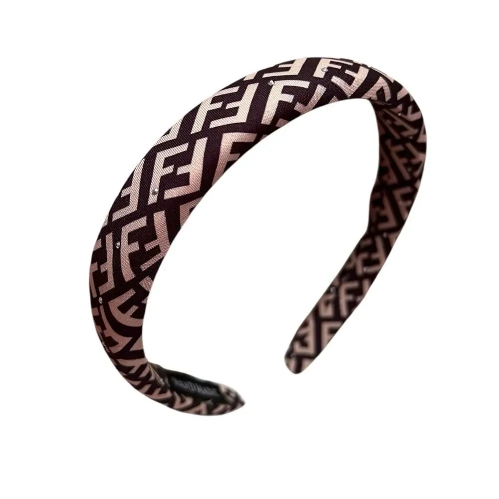 💎2/$30💎 Upcycled Designer Inspired Black And Cream FF Patterned Headband